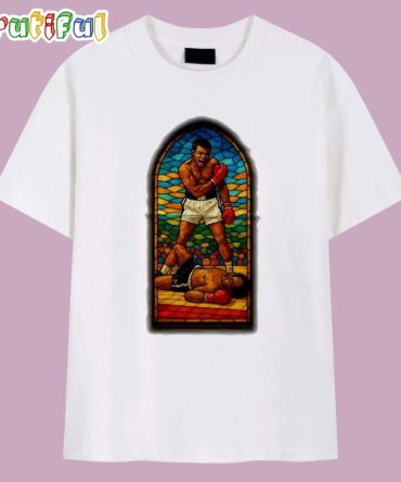 Muhammad Ali The Greatest Boxing Stained Glass T Shirt