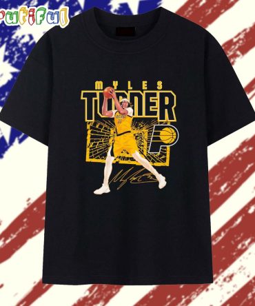 Myles Turner Indiana Pacers Shattered Signature T Shirt