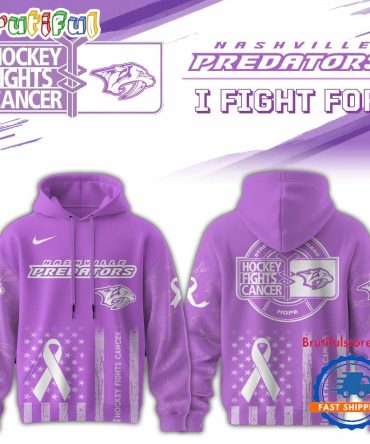 Nashville Predators 2025 Nhl Hockey Fights Cancer Limited Edition Hoodie Shirt