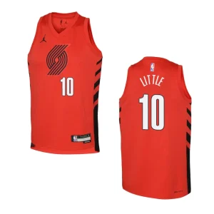 Portland Trail Blazers 2022-23 Statement Edition Youth Nassir Little Red Jersey - Alzaintravels