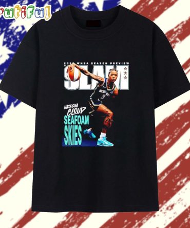 Natasha Cloud Ny Liberty Seafoam Skies Slam 256 Cover 2025 Wnba Season T Shirt