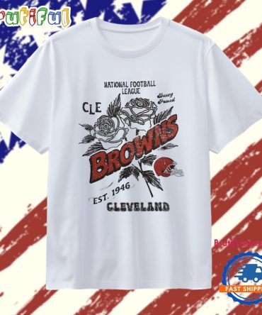 National Football League Cleveland Browns Est 1946 Flowers T Shirt