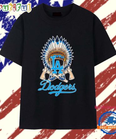 Native American Los Angeles Dodgers Logo T Shirt