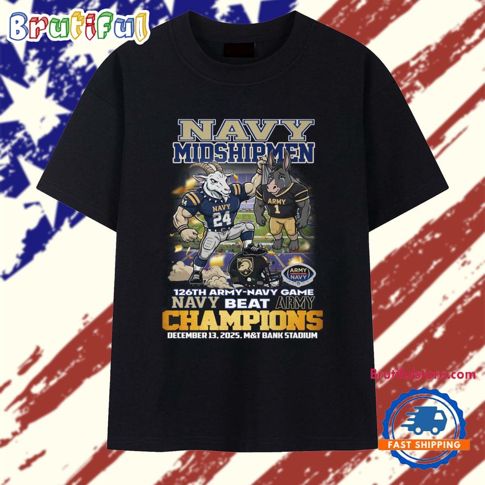 Navy Midshipmen 126Th Army-Navy Game Champions Vintage T Shirt