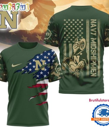 Navy Midshipmen 2025 Ncaa Veteran Limited 3D Shirt