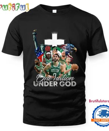 Nba Boston Celtics One Nation Under God Vintage T Shirt