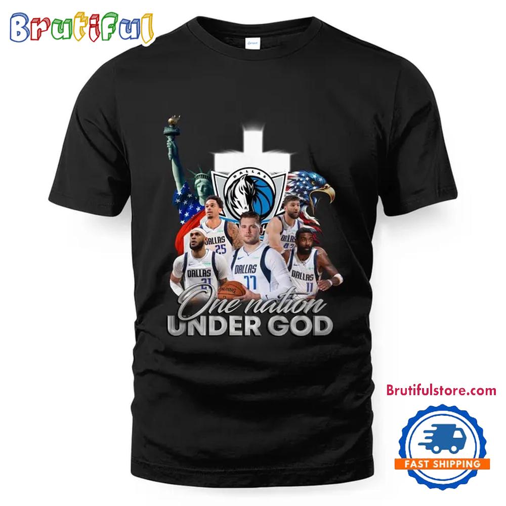 Nba Dallas Mavericks One Nation Under God Vintage T Shirt
