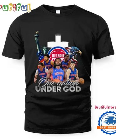 Nba Detroit Pistons One Nation Under God Vintage T Shirt