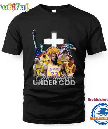Nba Los Angeles Lakers One Nation Under God Vintage T Shirt