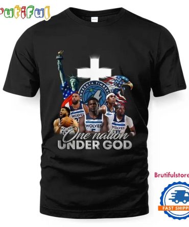 Nba Minnesota Timberwolves One Nation Under God Vintage T Shirt