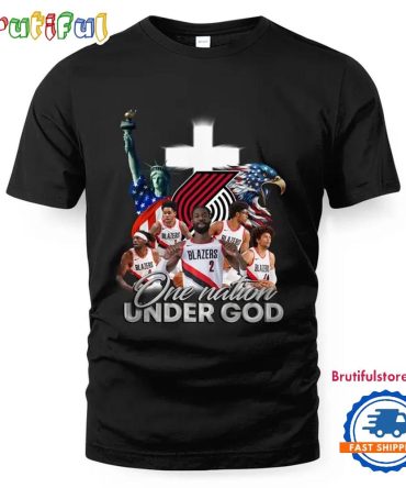 Nba Portland Trail Blazers Thunder One Nation Under God Vintage T Shirt