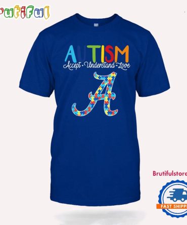 Ncaa Alabama Crimson Tide Autism Accept Understand Love T-Shirt