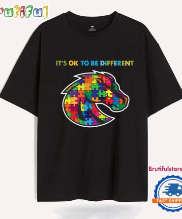 Ncaa Boise State Broncos Special Autism Awareness It'S Ok To Be Different T-Shirt