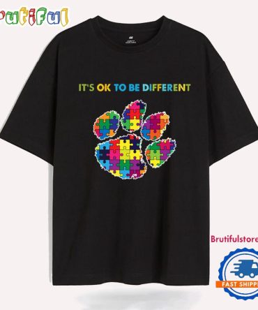 Ncaa Clemson Tigers Special Autism Awareness It'S Ok To Be Different T-Shirt