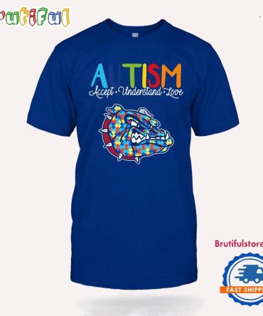 Ncaa Gonzaga Bulldogs Autism Accept Understand Love T-Shirt
