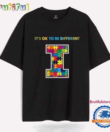 Ncaa Illinois Fighting Illini Special Autism Awareness It'S Ok To Be Different T-Shirt