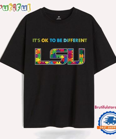 Ncaa Lsu Tiger Special Autism Awareness It'S Ok To Be Different T-Shirt