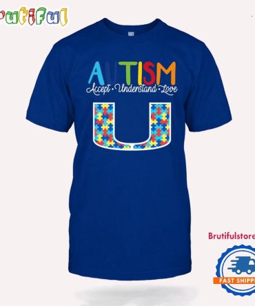 Ncaa Miami Hurricanes Autism Accept Understand Love T-Shirt