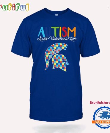 Ncaa Michigan State Spartans Autism Accept Understand Love T-Shirt