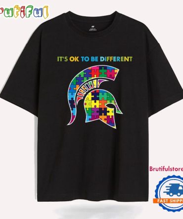 Ncaa Michigan State Spartans Special Autism Awareness It'S Ok To Be Different T-Shirt