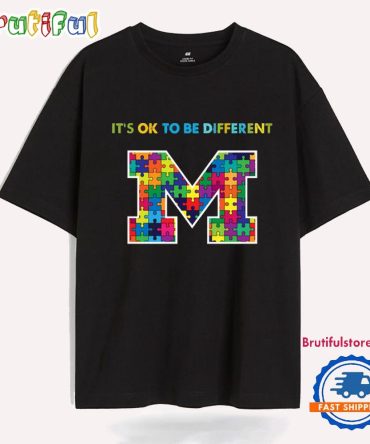 Ncaa Michigan Wolverines Special Autism Awareness It'S Ok To Be Different T-Shirt