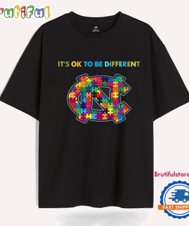 Ncaa North Carolina Tar Heels Special Autism Awareness It'S Ok To Be Different T-Shirt