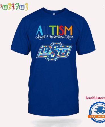 Ncaa Oklahoma State Cowboys Autism Accept Understand Love T-Shirt