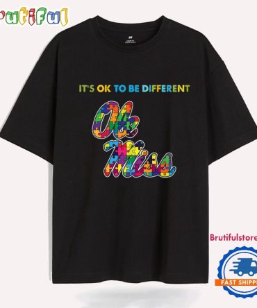 Ncaa Ole Miss Rebels Special Autism Awareness It'S Ok To Be Different T-Shirt