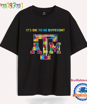 Ncaa Texas A&M Aggies Special Autism Awareness It'S Ok To Be Different T-Shirt