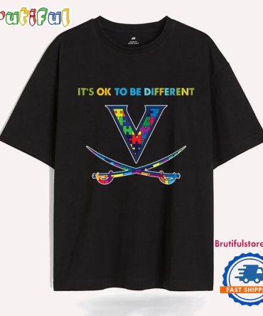 Ncaa Virginia Cavaliers Special Autism Awareness It'S Ok To Be Different T-Shirt