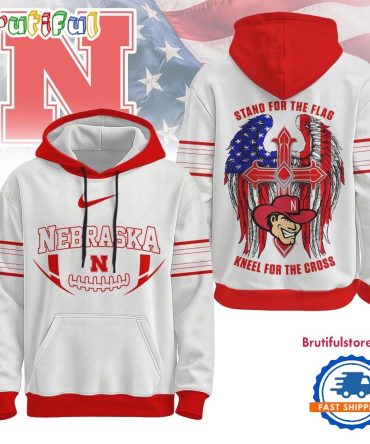 Nebraska Cornhuskers 2025 Ncaa Stand For The Flag Kneel For The Cross Hoodie