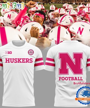 Nebraska Cornhuskers Football 2025 Breast Cancer Awareness T Shirt