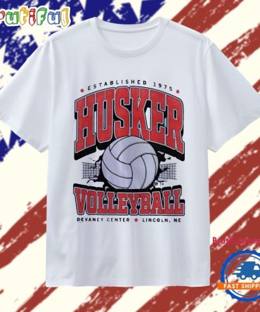 Nebraska Cornhuskers Volleyball Established 1975 Devaney Center T Shirt