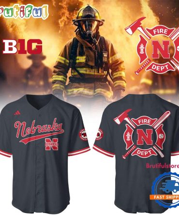 Nebraska Huskers Baseball X Firefighter Appreciation Night 3D All Over Print Jersey