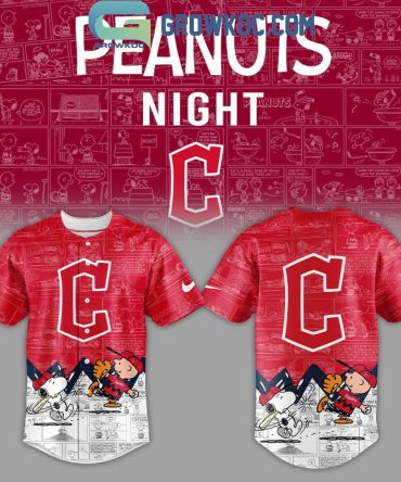Peanuts Night Baseball Jersey - Snoopy & Charlie Design, Red, Unisex - Perfect Gift For Fans!