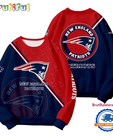 New England Patriots 2025 Nfl Customized Round Neck Sweatshirt