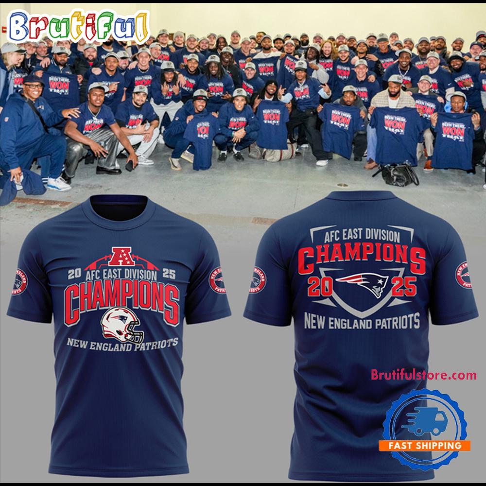 New England Patriots Afc East 2025 Champs Special New 3D Shirt