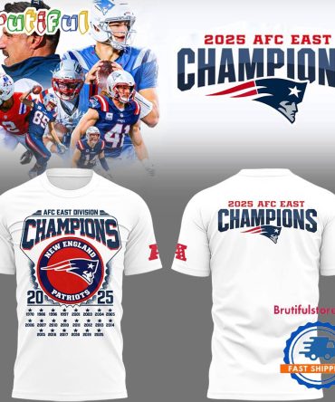 New England Patriots Afc East 2025 Champs Special White T Shirt