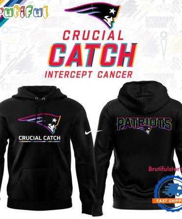 New England Patriots Black 2025 Nfl Crucial Catch Tri-Blend Dri-Fit Hoodie