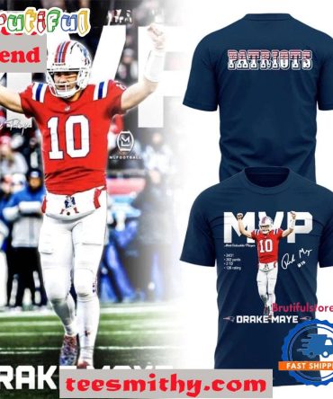 New England Patriots Drake Maye Mvp 10 Straight Wins Limited 3D Shirt