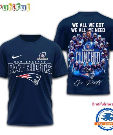 New England Patriots Nfl Playoffs All Team Special New 3D Shirt