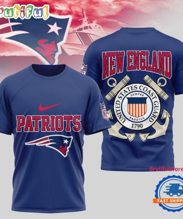 New England Patriots Nfl United States Coast Guard Limited 3D Shirt