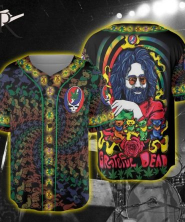 Vibrant Grateful Dead Baseball Jersey – Psychedelic Bears & Iconic Art Design