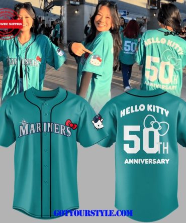 Limited Edition Hello Kitty Mariners 50Th Anniversary Jersey – Cute & Stylish Fan Gear!