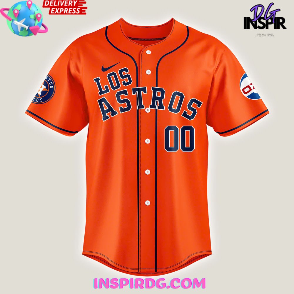 Custom Los Astros Baseball Jersey - Personalize With Your Name & Number - Image 2