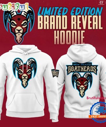New Mexico Goatheads Brand Reveal 2025  Limited Edition White Hoodie Shirt