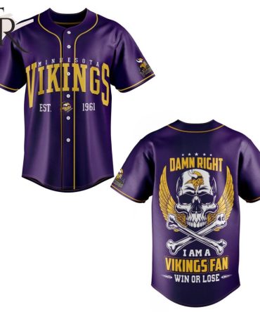 Bold Vikings Fan Jersey - Skull Design, Purple & Gold, Perfect For Game Day!