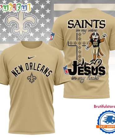 New Orleans Saints In My Veins In My Heart All Over Print Shirt