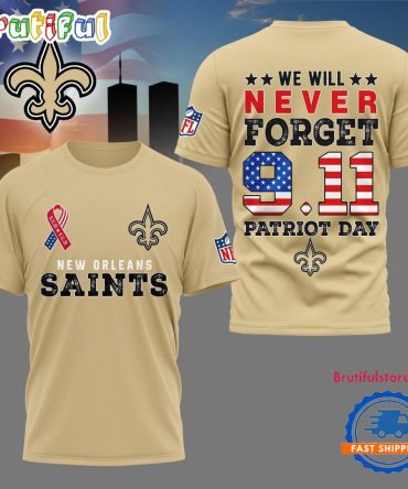 New Orleans Saints We Will Never Forget 9 11 Patriot Day 2025 Unisex 3D Shirt