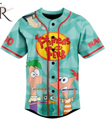 Phineas And Ferb Cartoon Baseball Jersey - Fun Summer Style For Fans!